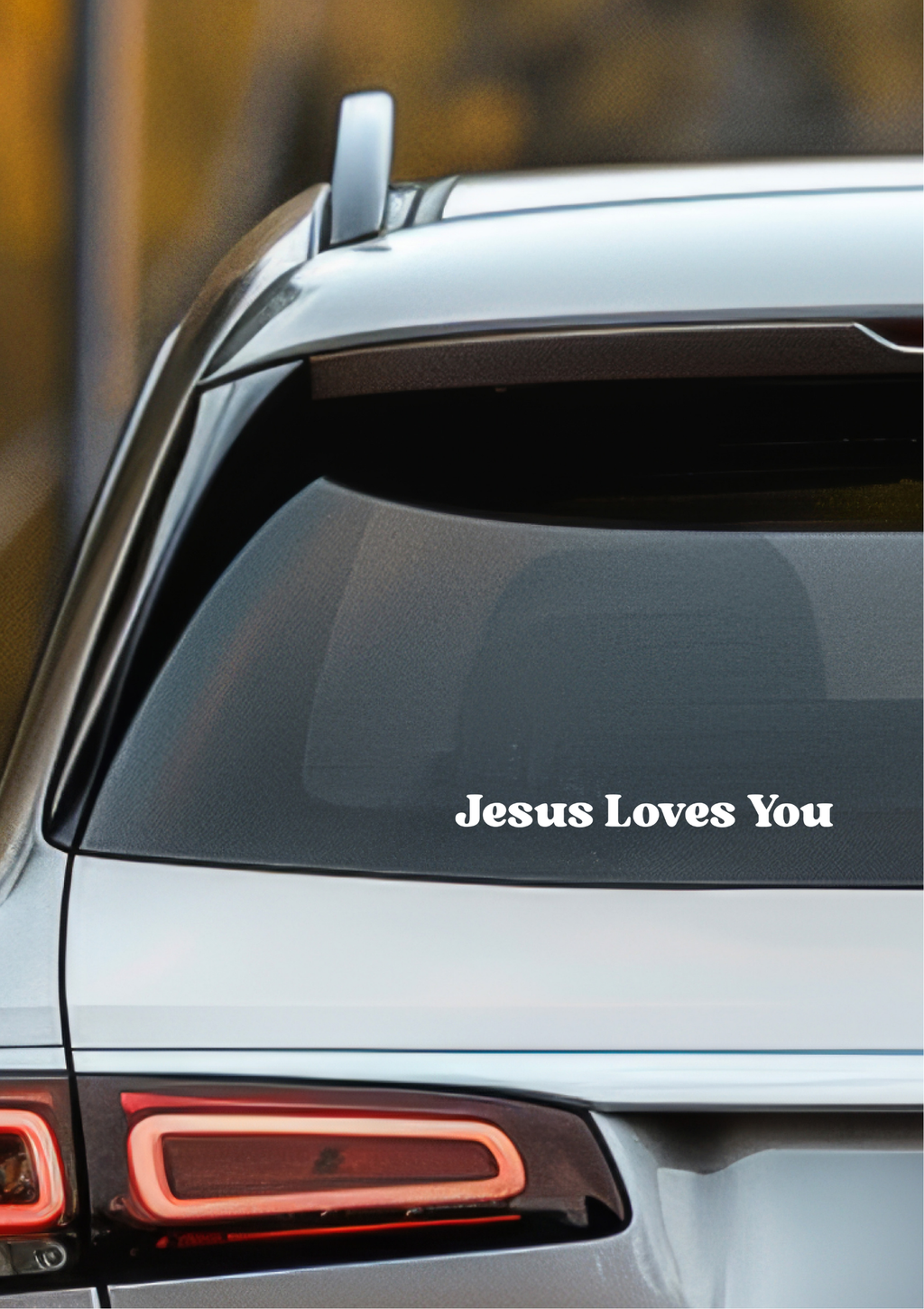 Jesus Loves You Christian Car Vinyl Decal