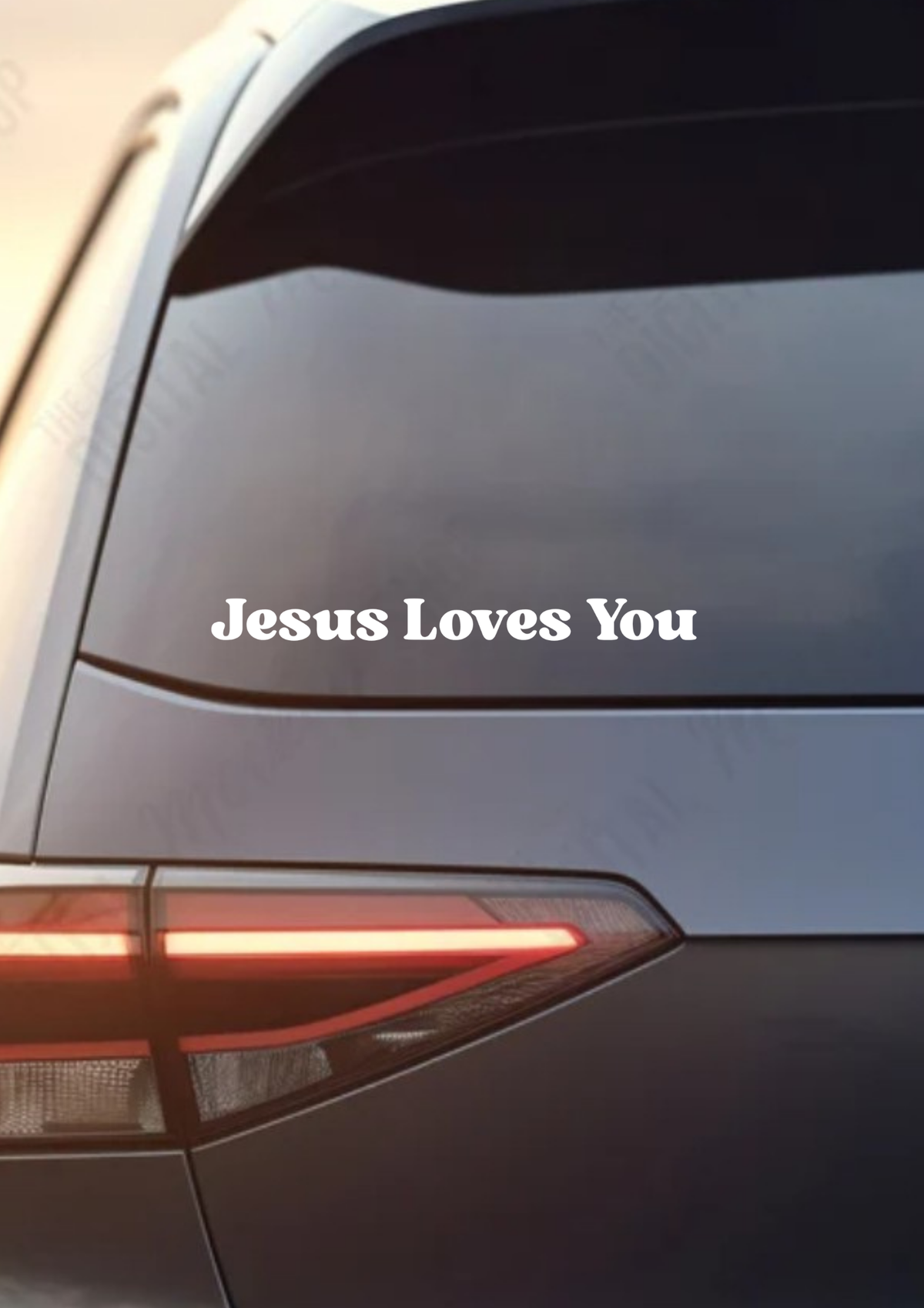 Jesus Loves You Christian Car Vinyl Decal