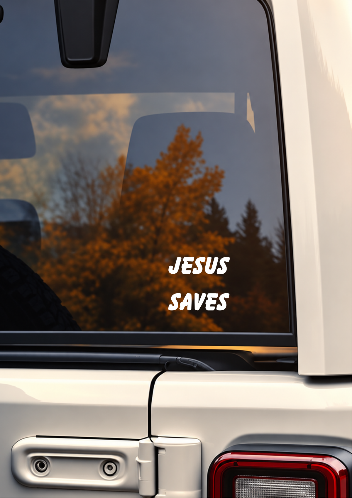 Jesus Saves Christian Car Vinyl Decal